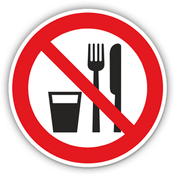 het teken van eten is verboden tijdens het afvallen