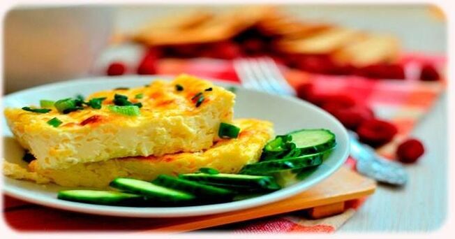 omelet voor gewichtsverlies op een eiwitdieet