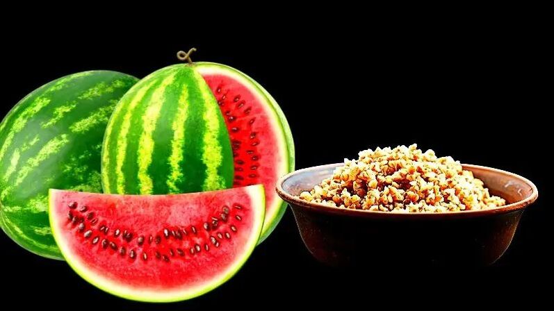 watermeloen en boekweit voor gewichtsverlies