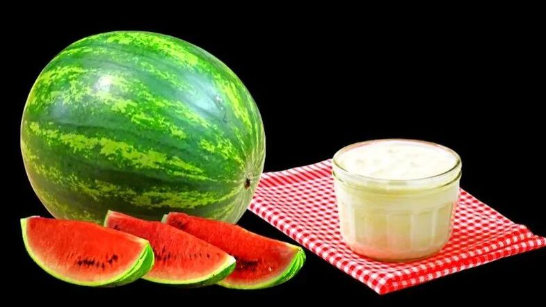 watermeloen en kefir voor gewichtsverlies